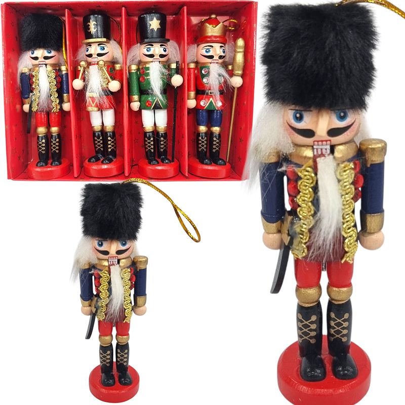 Decoratiune Craciun Spargatori de nuci, engros 4/buc pe set 13 cm inaltime