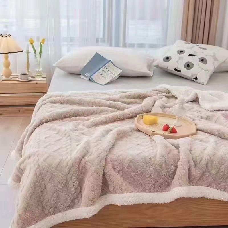 Paturi En-Gros, Bej, Material Cocolino Premium cu Blanita, 200x230, pentru Pat Dublu, Model Tricotat
