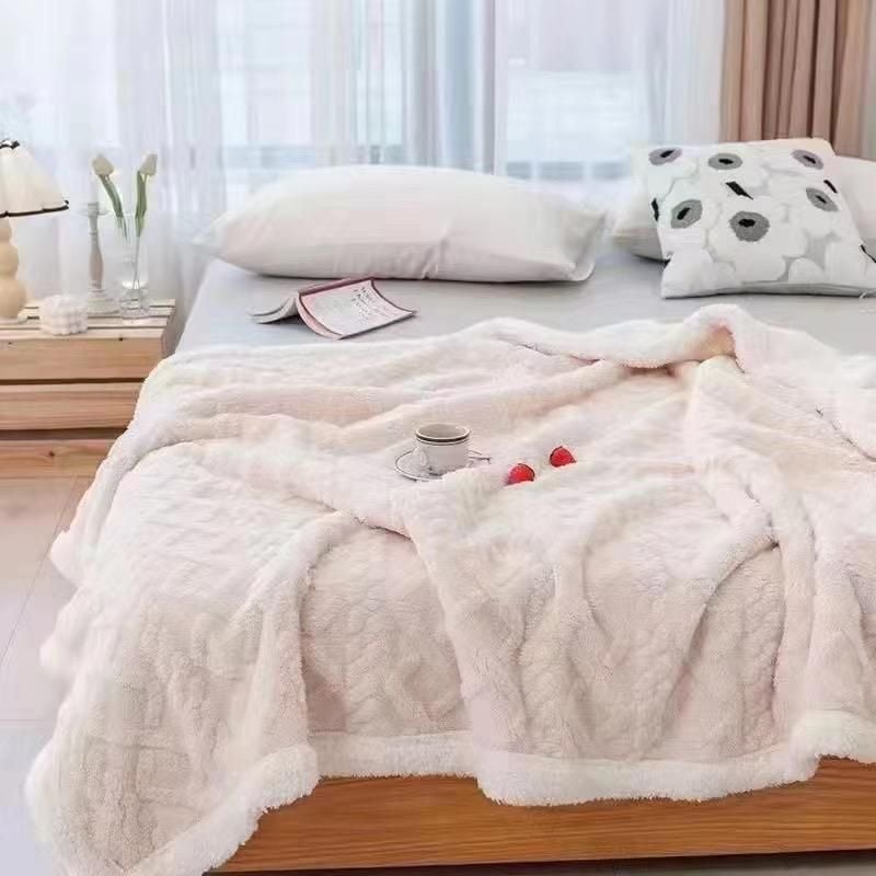 Paturi En-Gros, Crem, Material Cocolino Premium cu Blanita, 200x230, pentru Pat Dublu, Model Tricotat