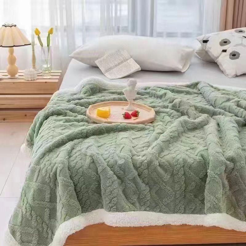 Paturi En-Gros, Verde, Material Cocolino Premium cu Blanita, 200x230, pentru Pat Dublu, Model Tricotat
