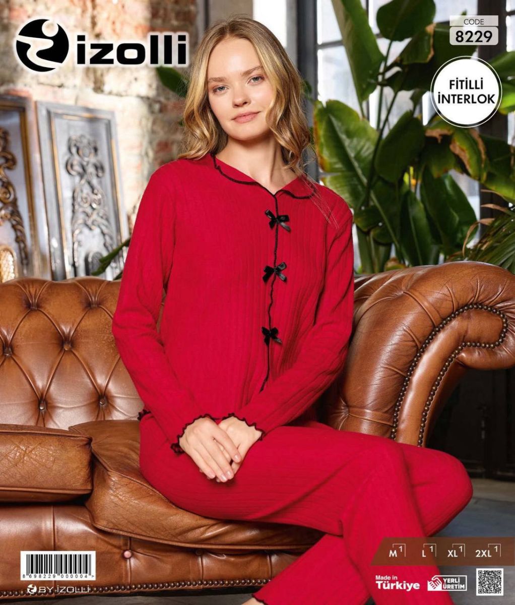 Pijamale dama nasturi Engros, Izolli