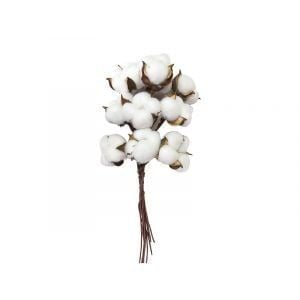 Set 10 fire de bumbac alb decor engros