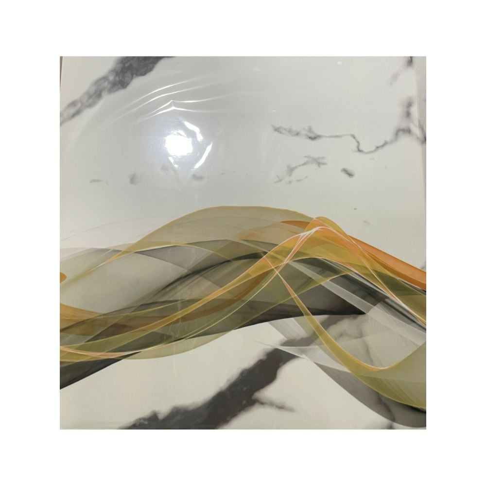 Set 10x Tapet Premium autoadeziv waterproof usor de montat design modern 60x60 cm alb cu model abstract Engros