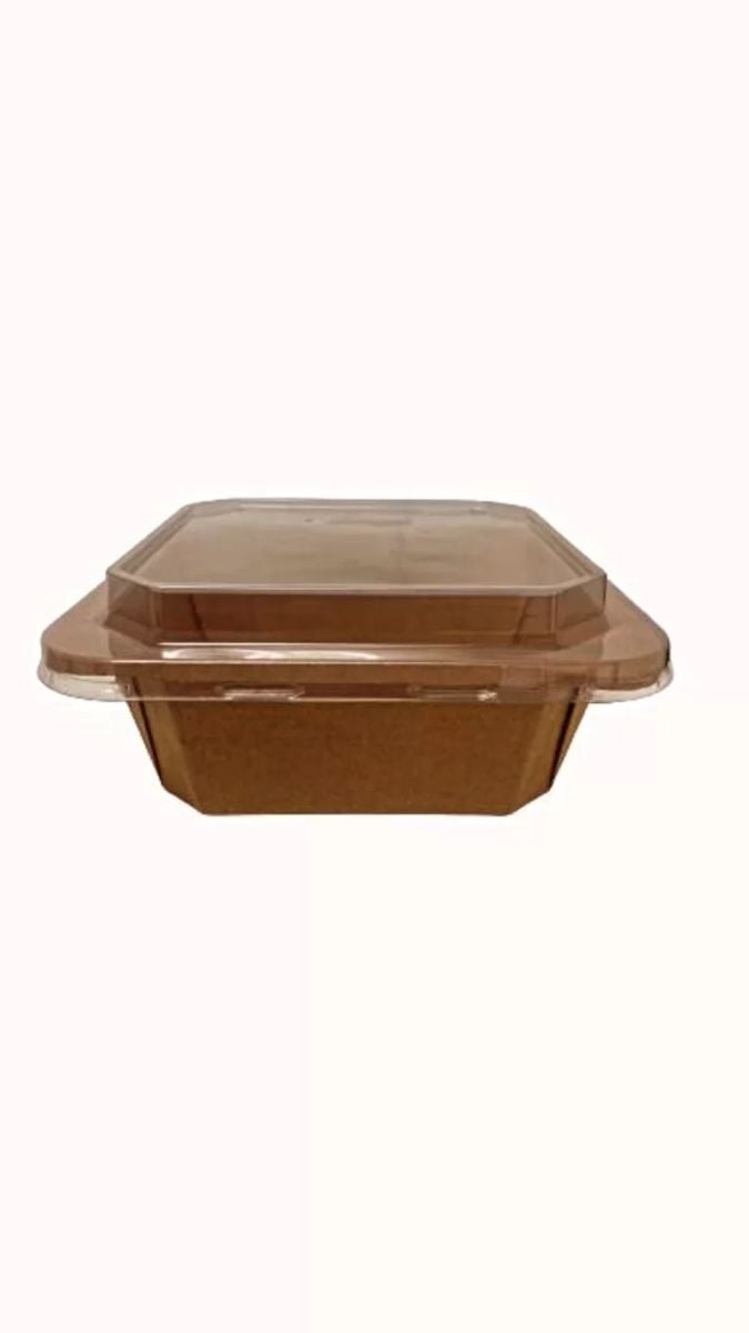 BOL SALATA PATRAT- KRAFT NATUR 1200 CC (50buc/set)