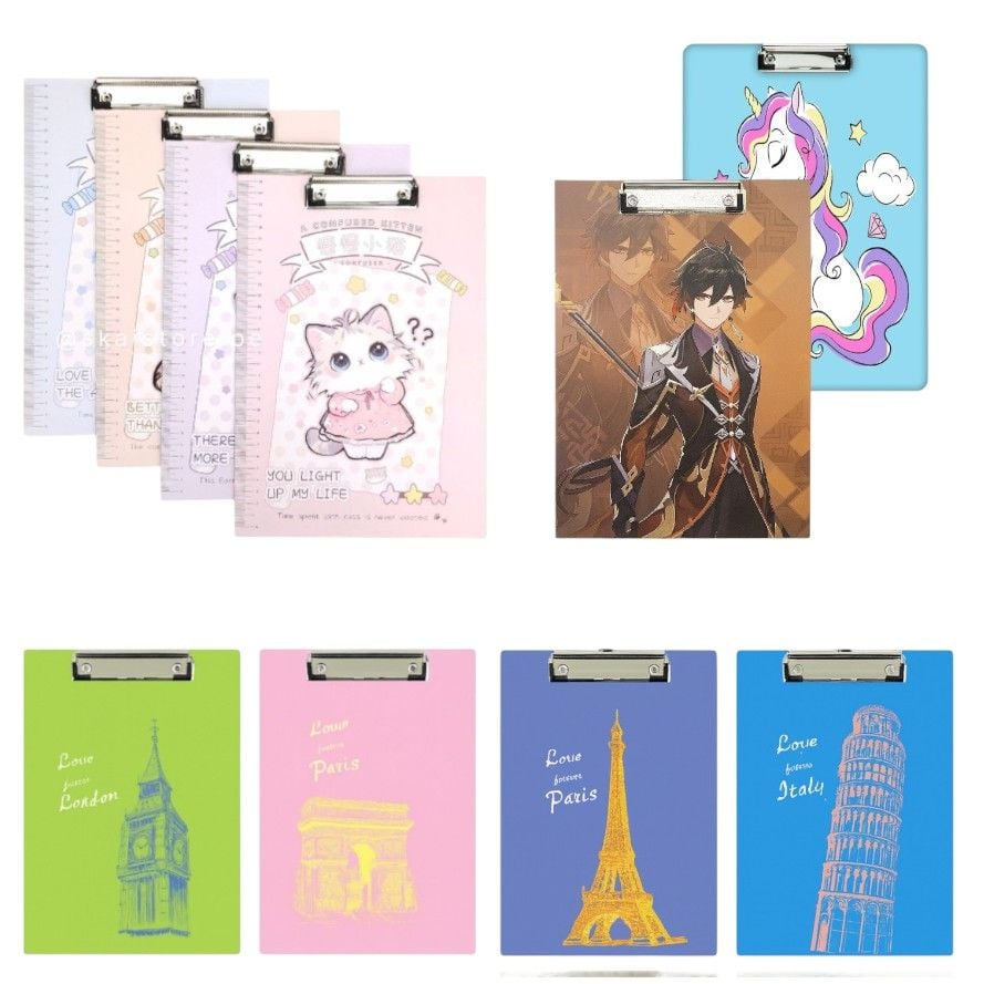 Clipboard din Carton A4, 31x21cm, Diferite Modele Colorate Engros