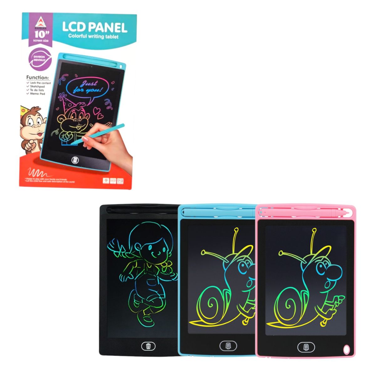 Tableta Digitală LCD 25x17cm de Scris și Colorat, pentru Copii Diferite Culori Engros