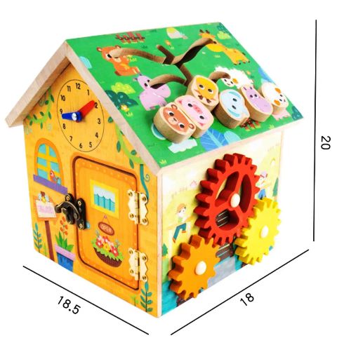 Casuta Montessori din lemn 8 activitati Engros