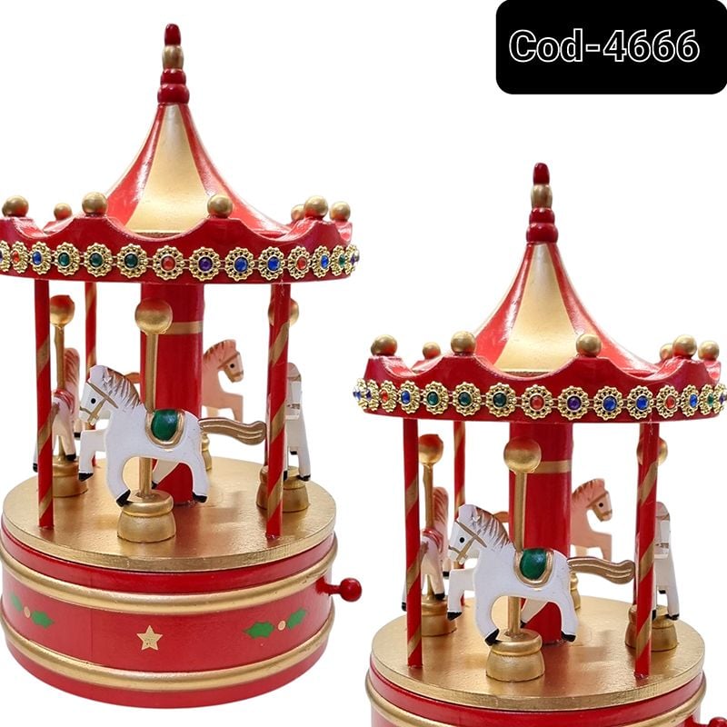 Carusel Muzical din Lemn – Eleganță și Tradiție 12 X 24 cm