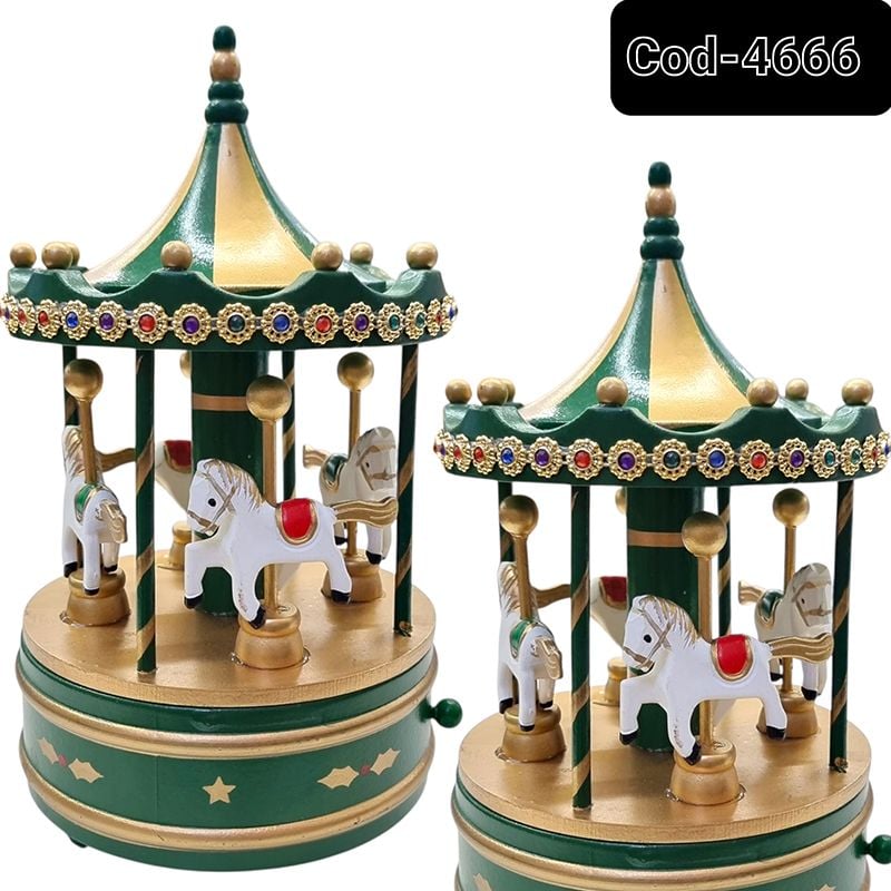 Carusel Muzical din Lemn – Eleganță și Tradiție 12 X 24 cm