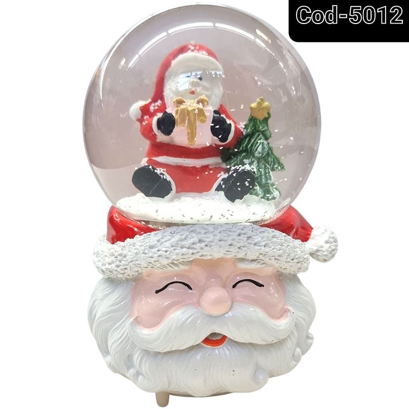 Glob decorativ din cristal elegant pentru sărbători cu baterii 10 x 17 cm