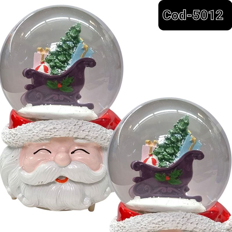 Glob decorativ din cristal elegant pentru sărbători cu baterii 10 x 17 cm