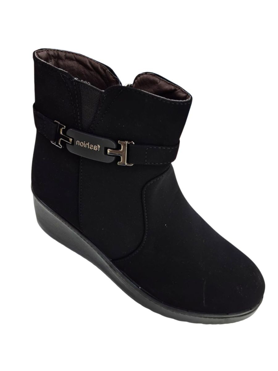 Ghete Dama, Talpa tip Platforma, Interior Captusit, Inchidere Fermoar, Engross, Marimi 36-41, 8buc/bax