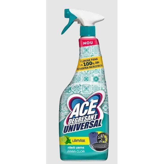 Spray degresant pentru bucatarie Ace, fara clor, cu parfum de lamaie, 550 ml Engros