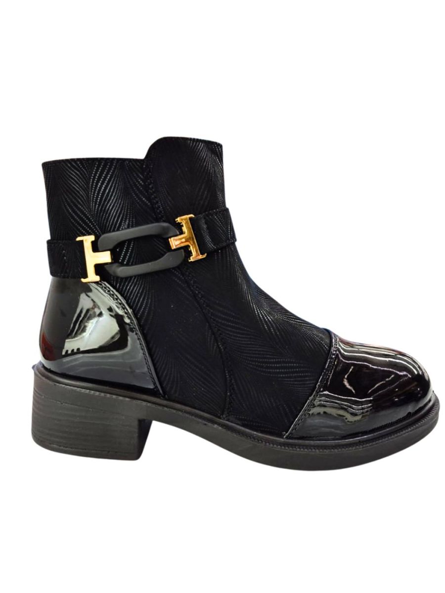 Ghete Dama, Accesoriu Auriu, Inchidere Fermoar, Interior Captusit, Design Modern, Engross, Marimi 36-41, 8buc/bax