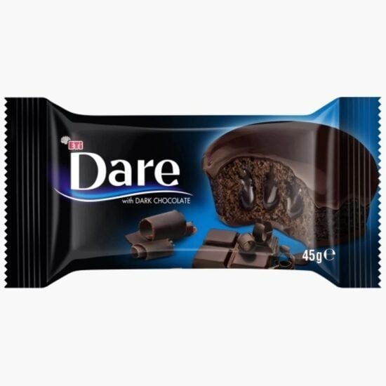 Prajitura cu ciocolata neagra si crema cde ciocolata neagra Dare, 45 g Engros