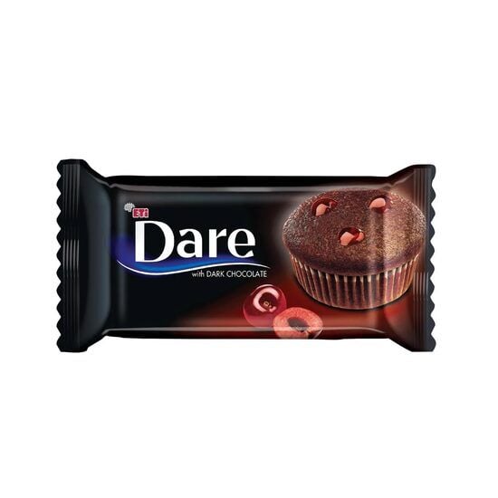 Prajitura cu ciocolata neagra si crema cu visine Dare, 45 g Engros