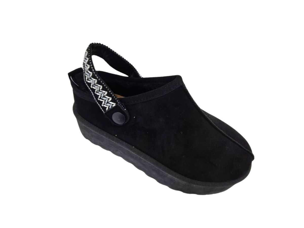 Papuci Dama Imbalniti, UGG tip Sabot, Material tip Suede, Talpa Inalta, Bareta Mobila cu Imprimeu Cusut, Engross, Marimi 36-41, 8buc/serie