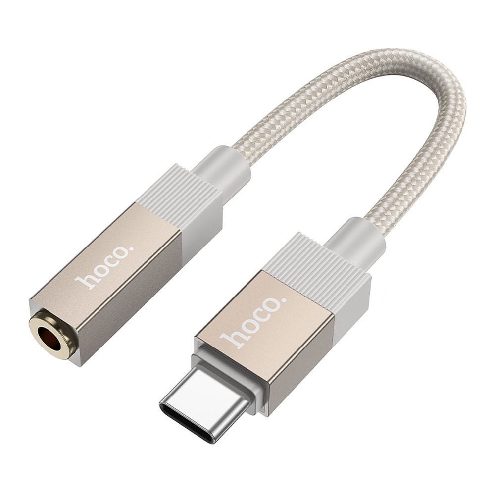 Adaptor AUX USB C (Tata) La Jack 3.5mm (Mama), Hoco UPA32C, Auriu Engros