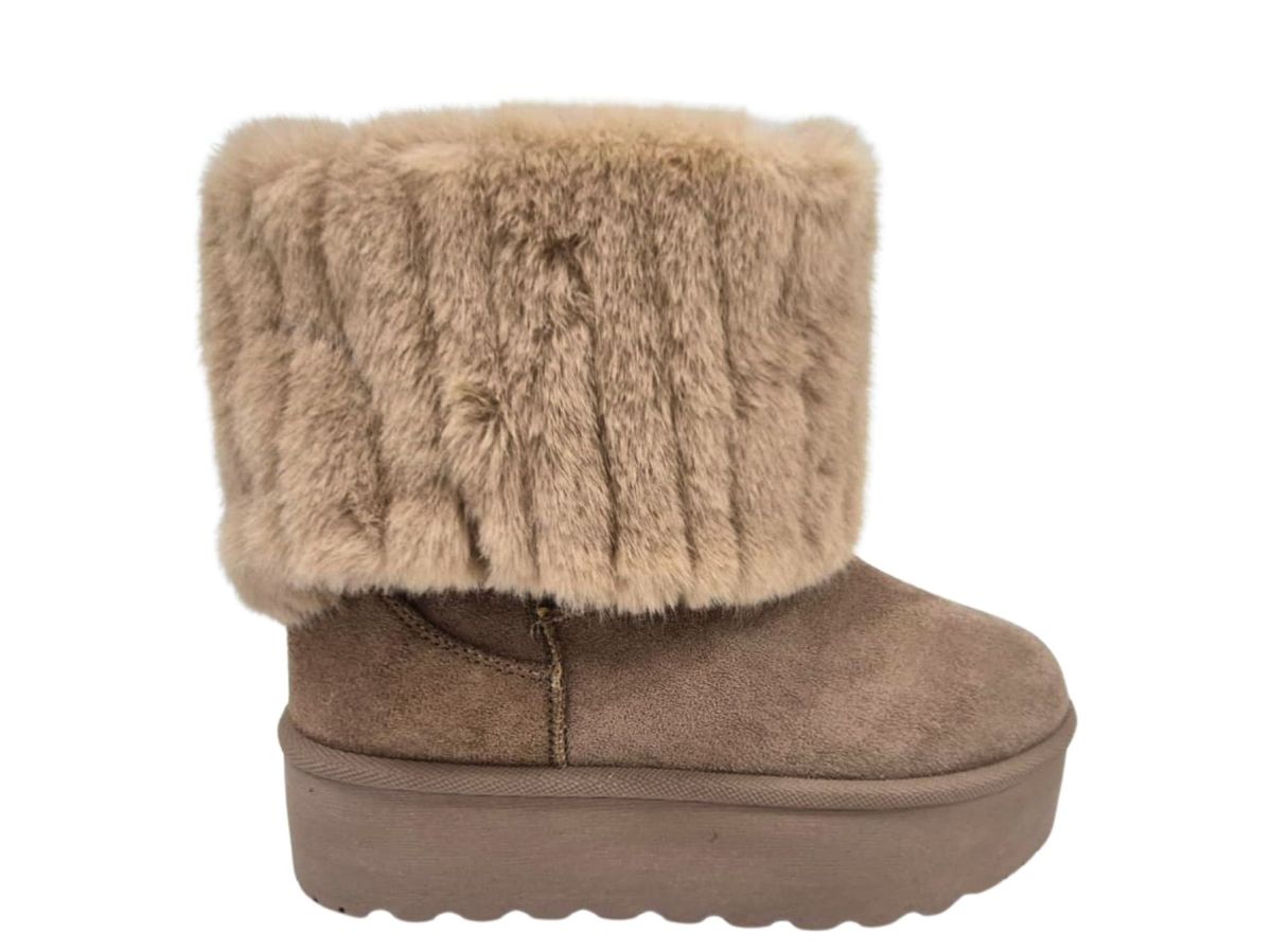Ghete tip UGG, Dama Imblanite, Piele Ecologica tip Suede, Blana Sintetica Moale, Talpa Inalta, Engross, Marimi 36-41, 8buc/bax