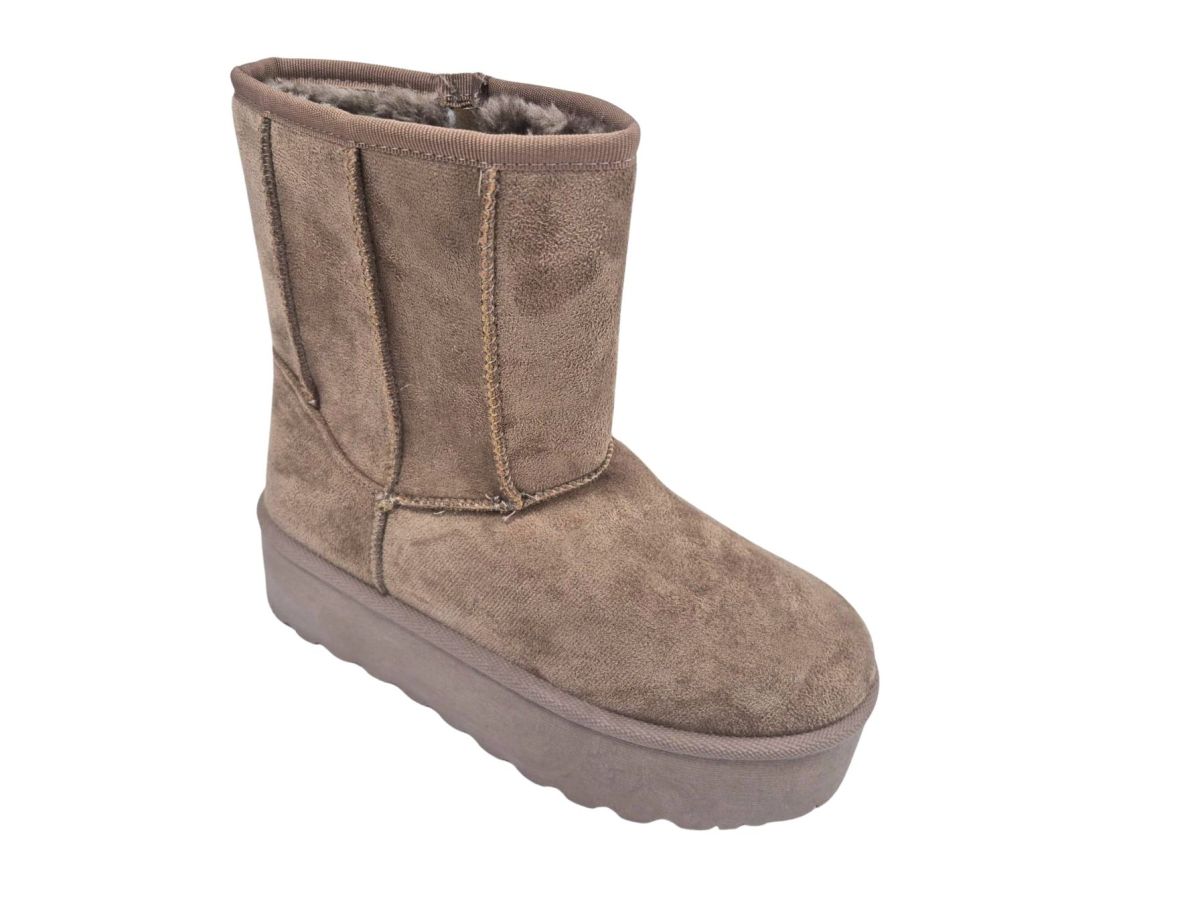 Cizme Dama tip UGG, Imblanite, Inalte, Material tip Suede, Talpa Inalta, Engross, Marimi 36-41, 8buc/bax bej