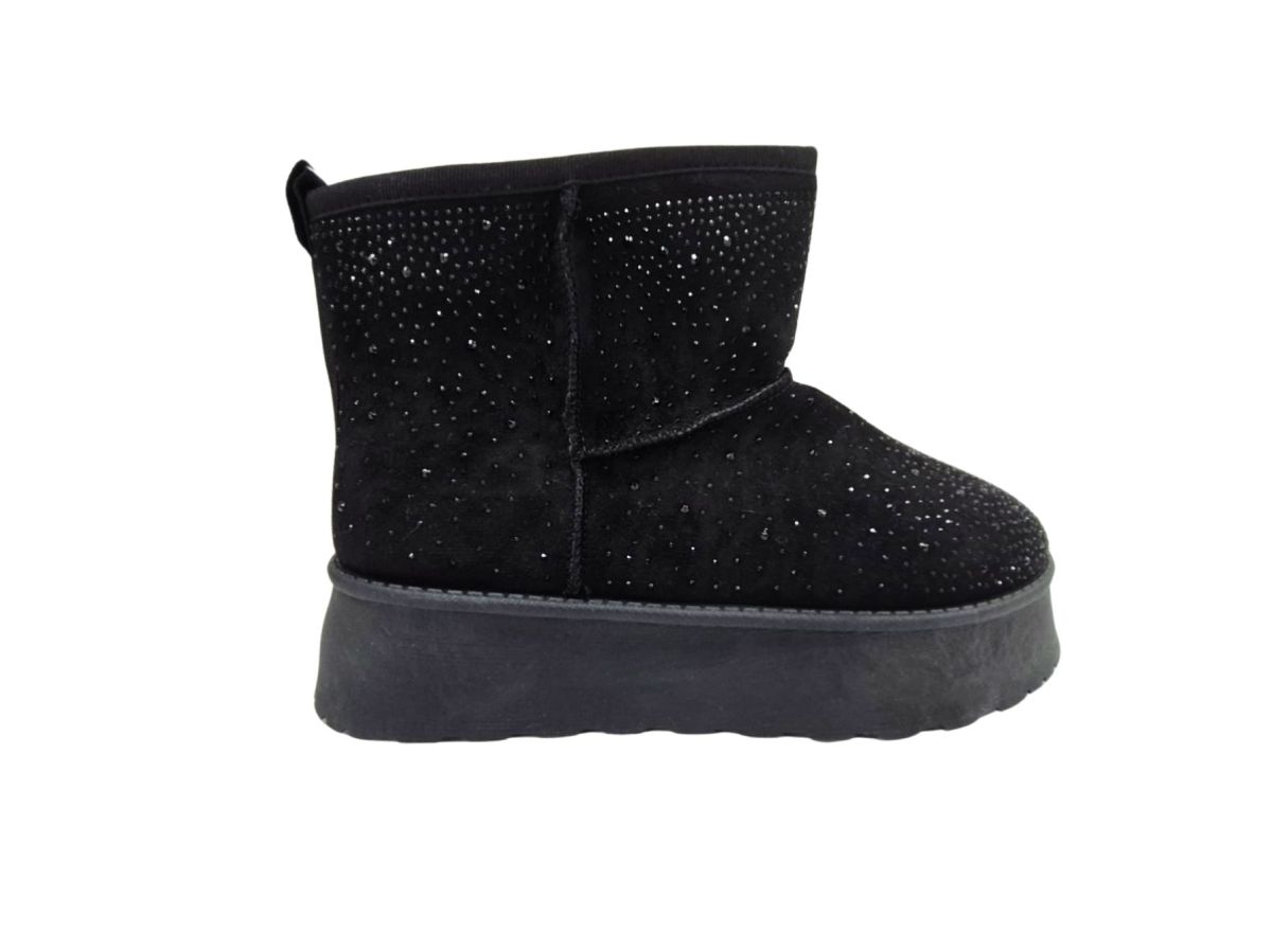 Cizme Dama tip UGG, Aplicatii Sclipitoare, Talpa Inalta, Interior Imblanit , Engross, Marimi 36-40, 8buc/bax negru