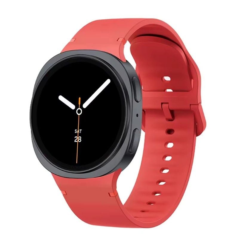 Curea Sport Simpla pentru Samsung Galaxy Watch 8 / Watch 8 Classic, Ajustabila, Silicon, Rosu Engros
