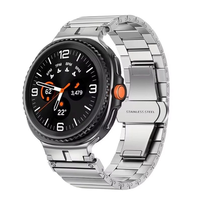 Curea Elegance pentru Samsung Galaxy Watch 8 / Watch 8 Classic, Zale metalice, Argintiu Engros