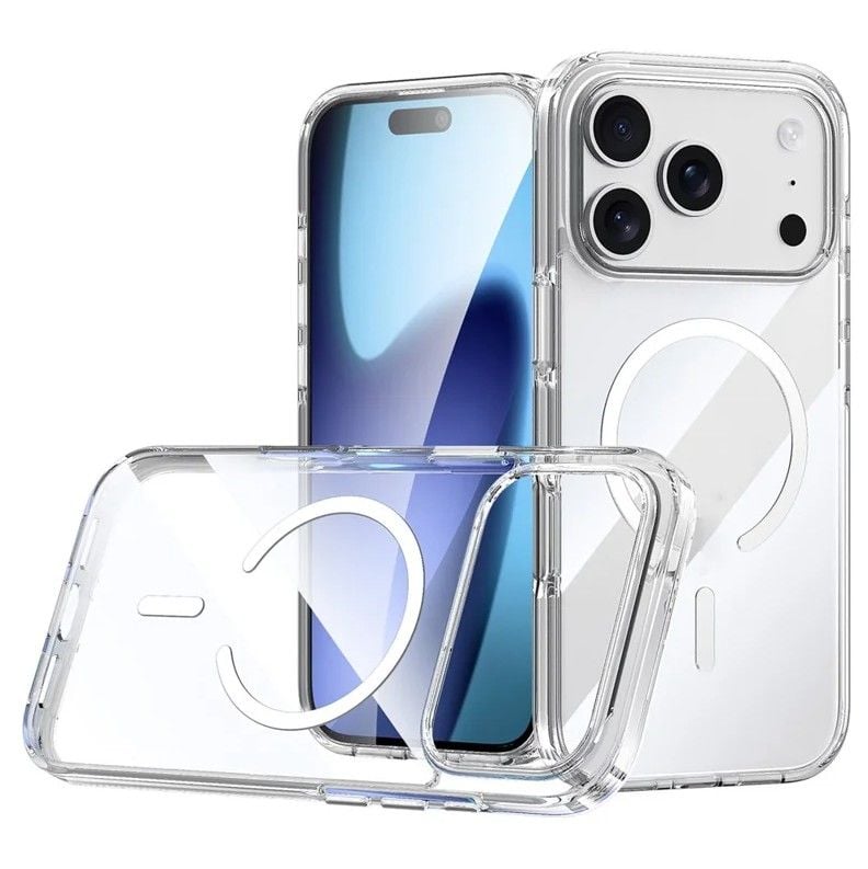 Husa Simpla cu Magsafe pentru iPhone 17 Pro Max, Incarcare Wireless, Antisoc, Transparent Engros