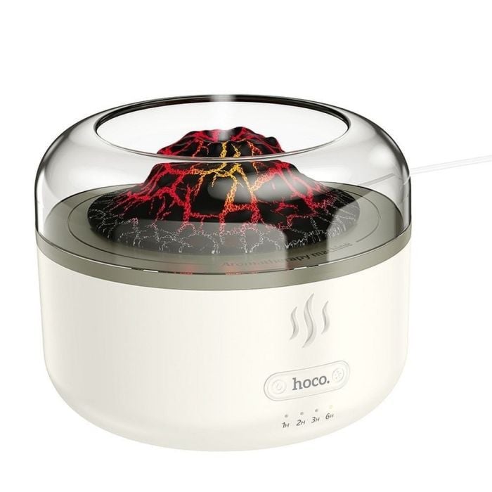 Umidificator Vulcan Hoco HX30, Difuzor de aroma 300ML, LED colorat, Alb Engros