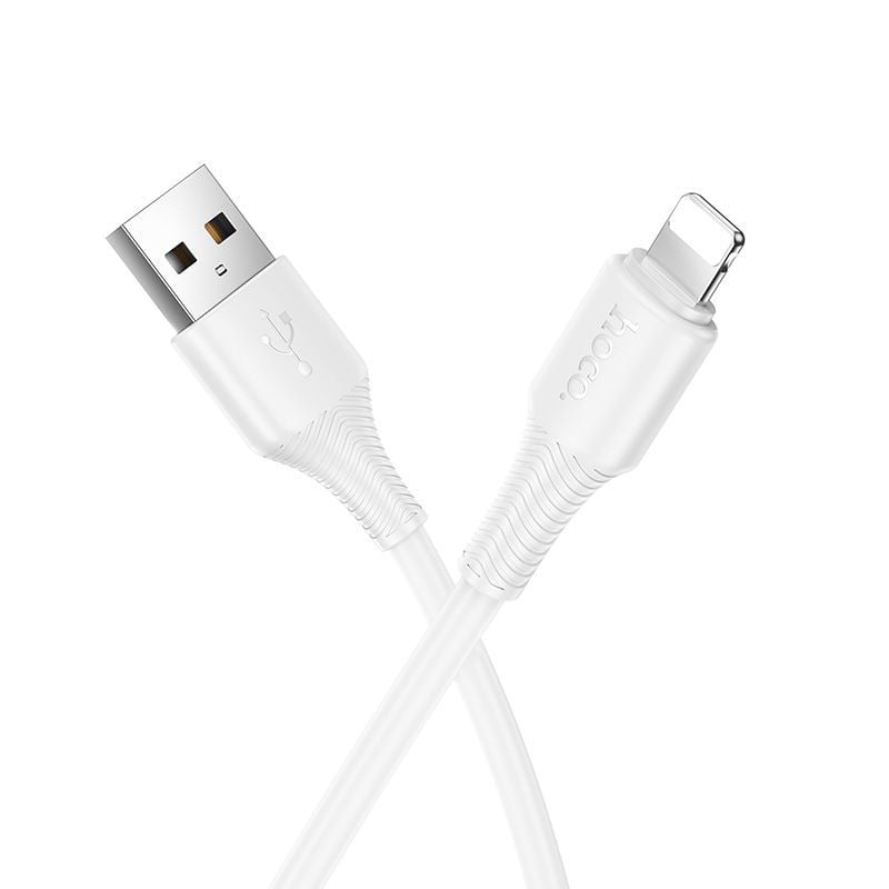 Cablu USB-A la Lightning Hoco X120, 2.4A, 1m, Alb Engros