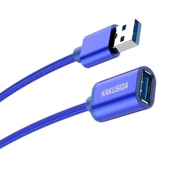 Adaptor Extensie USB 3.0, 1.2 m, A-masculin la A-feminin, Cablaj Textil Albastru, Model KSC‑753, Albastru Engros