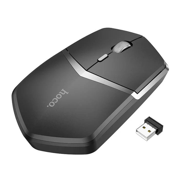 Mouse Wireless Hoco DI33, 2.4G, Ultra-rezistent, Negru Engros