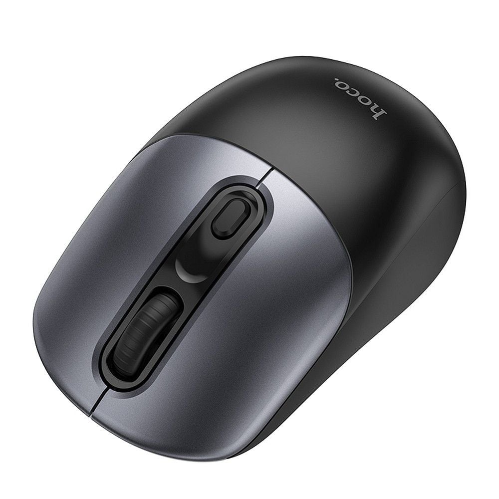 Mouse Wireless Hoco GM28, 2.4G, Negru/Gri-Metalic Engros