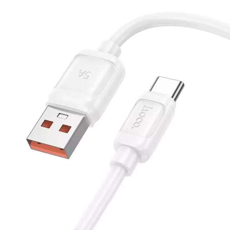 Cablu Date Hoco X115, USB la Type-C, Compatibil iPhone 15/16 si Android, Incarcare rapida 100W, Alb Engros