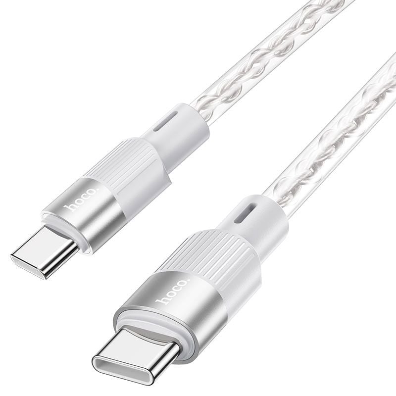 Cablu Date Hoco X99, Type-C la Type-C, Compatibil iPhone 15/16 si Android, Incarcare rapida 60W, Alb Engros