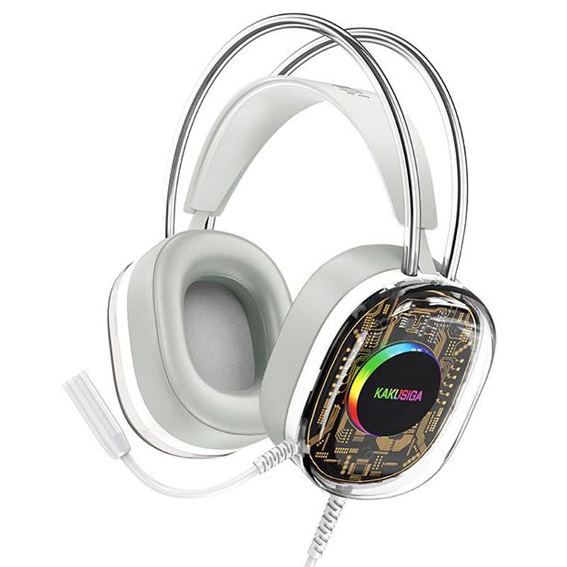 Casti Gaming KSC-1298, Over-Ear, Cablu 2M, Jack 3.5MM, Microfon, Lumini RGB, Gri Engros
