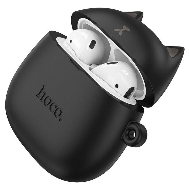 Casti Wireless cu Husa pisica, Hoco EW45, BT5.3, Autonomie 10 Ore, Negru Engros