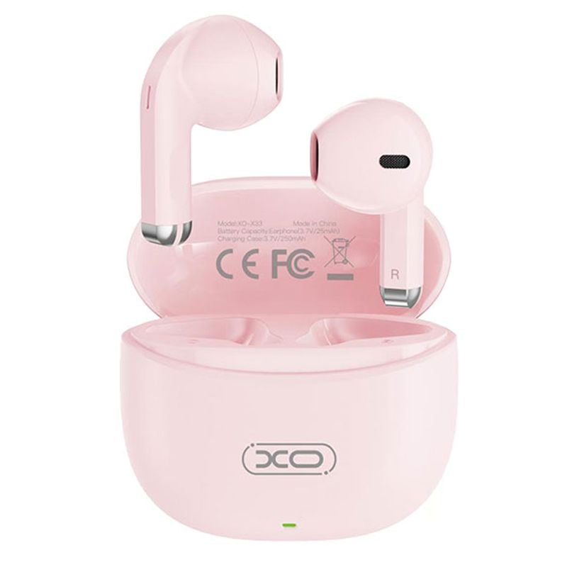 Casti Wireless, XO-X33 Mini Jade Crystals, BT5.3 si TWS, Capacitate 250mAh, Autonomie 4 Ore, Roz Engros