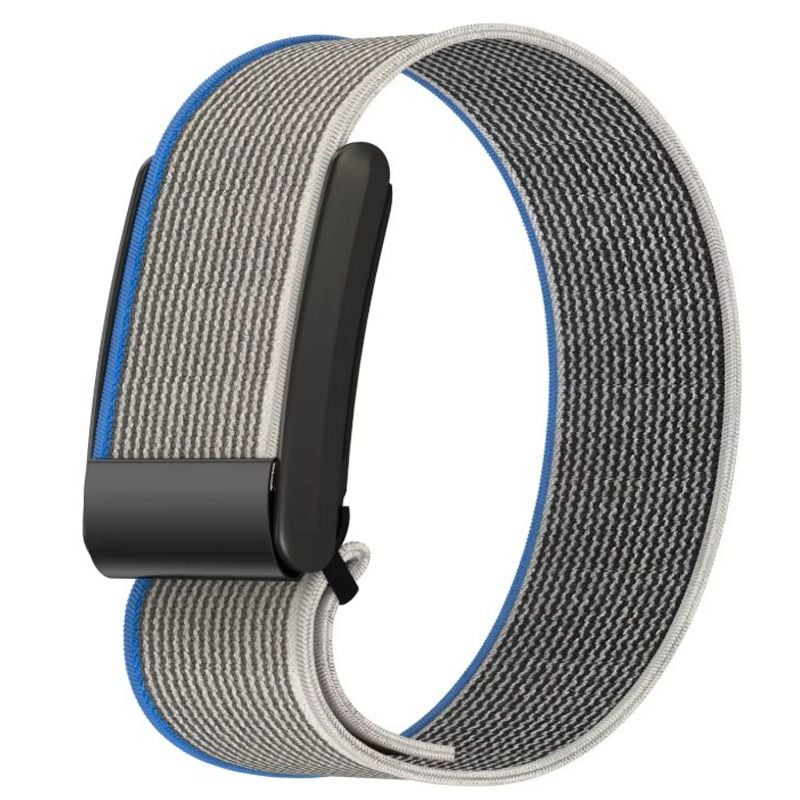 Curea Woven Sport, Compatibila cu Whoop, Ajustabila, Nylon elastic, Gri si albastru Engros
