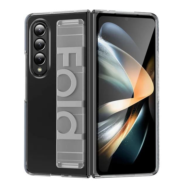Husa cu Maner de Sustinere pentru Samsung Galaxy Z Fold7, Protectie completa, Transparent Engros