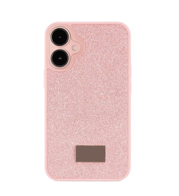 Husa Glamour, Cristale Zirconiu, Apple iPhone 16, Antisoc, Protectie completa, Roz Engros