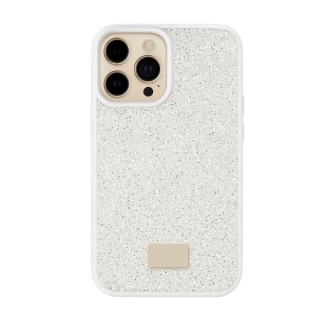 Husa Glamour, Cristale Zirconiu, Apple iPhone 16 Pro, Antisoc, Protectie completa, Alb Engros