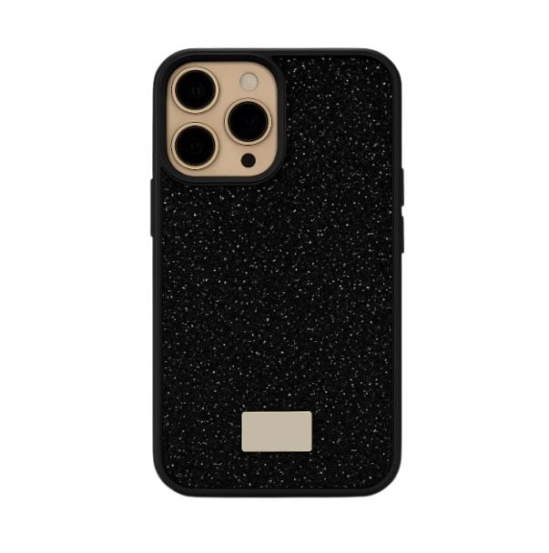 Husa Glamour, Cristale Zirconiu, Apple iPhone 16 Pro, Antisoc, Protectie completa, Negru Engros
