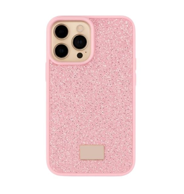 Husa Glamour, Cristale Zirconiu, Apple iPhone 16 Pro Max, Antisoc, Protectie completa, Roz Engros