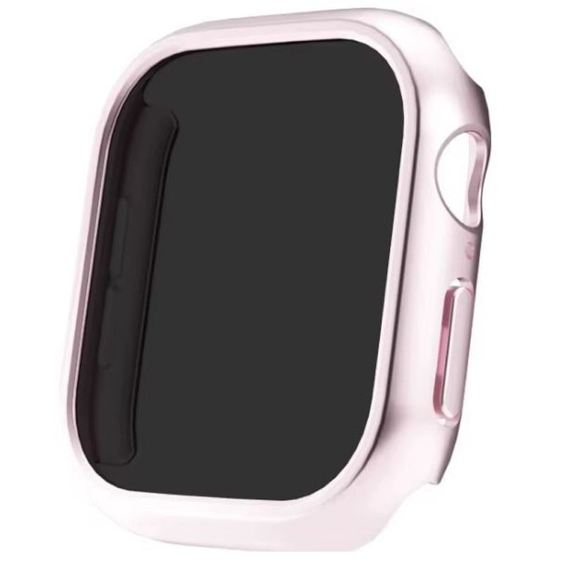 Husa Privacy pentru Apple Watch, Hard Bumper, Capac Sticla, Protectie antisoc, Roz - Apple Watch 42mm Seria 10/11 Engros