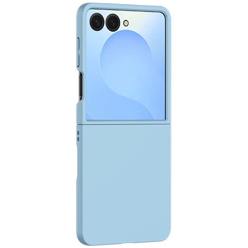 Husa Simpla cu Protectie ecran pentru Samsung Galaxy Z Flip 7, Antisoc, Albastru deschis Engros