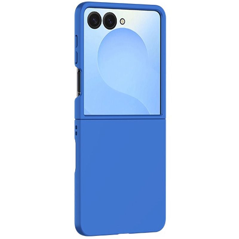 Husa Simpla cu Protectie ecran pentru Samsung Galaxy Z Flip 7, Antisoc, Albastru inchis Engros