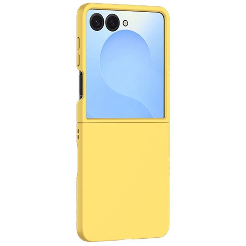 Husa Simpla cu Protectie ecran pentru Samsung Galaxy Z Flip 7, Antisoc, Galben Engros