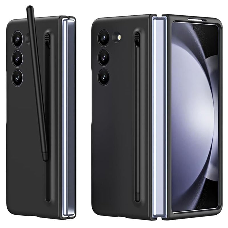 Husa Slim cu Pix inclus pentru Samsung Galaxy Z Fold 6, Protectie antisoc, Negru Engros