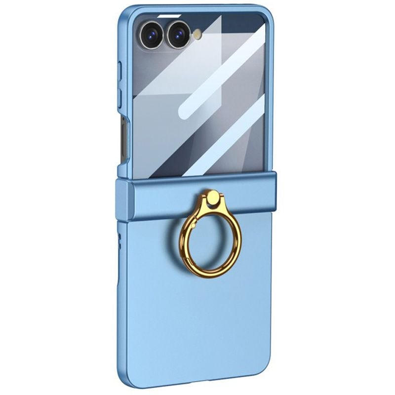 Husa Smart Grip pentru Samsung Galaxy Z Flip 7, Inel de sustinere, Albastru deschis Engros